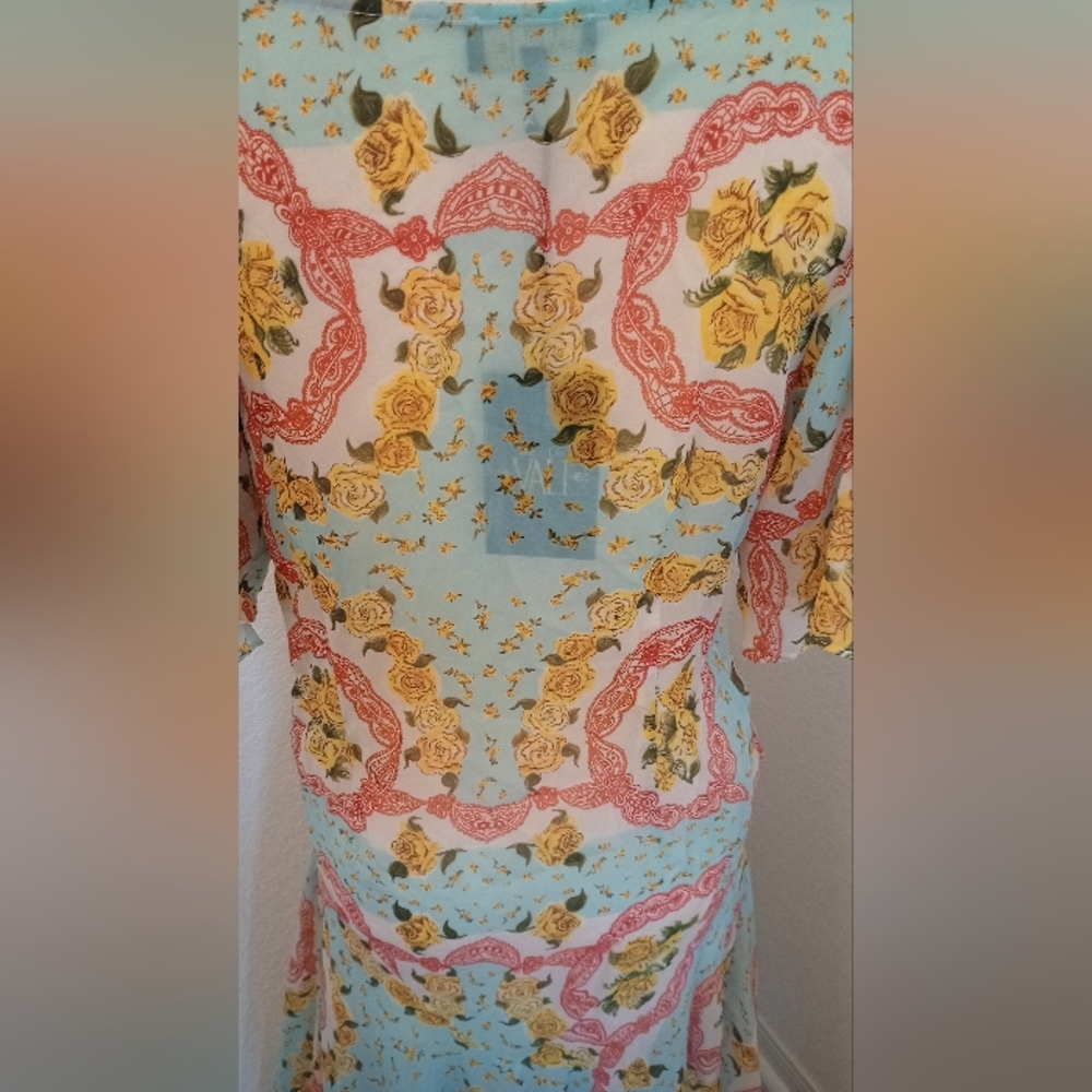 SALE NWT De La Vali Sheer Dress - Picture 6 of 13